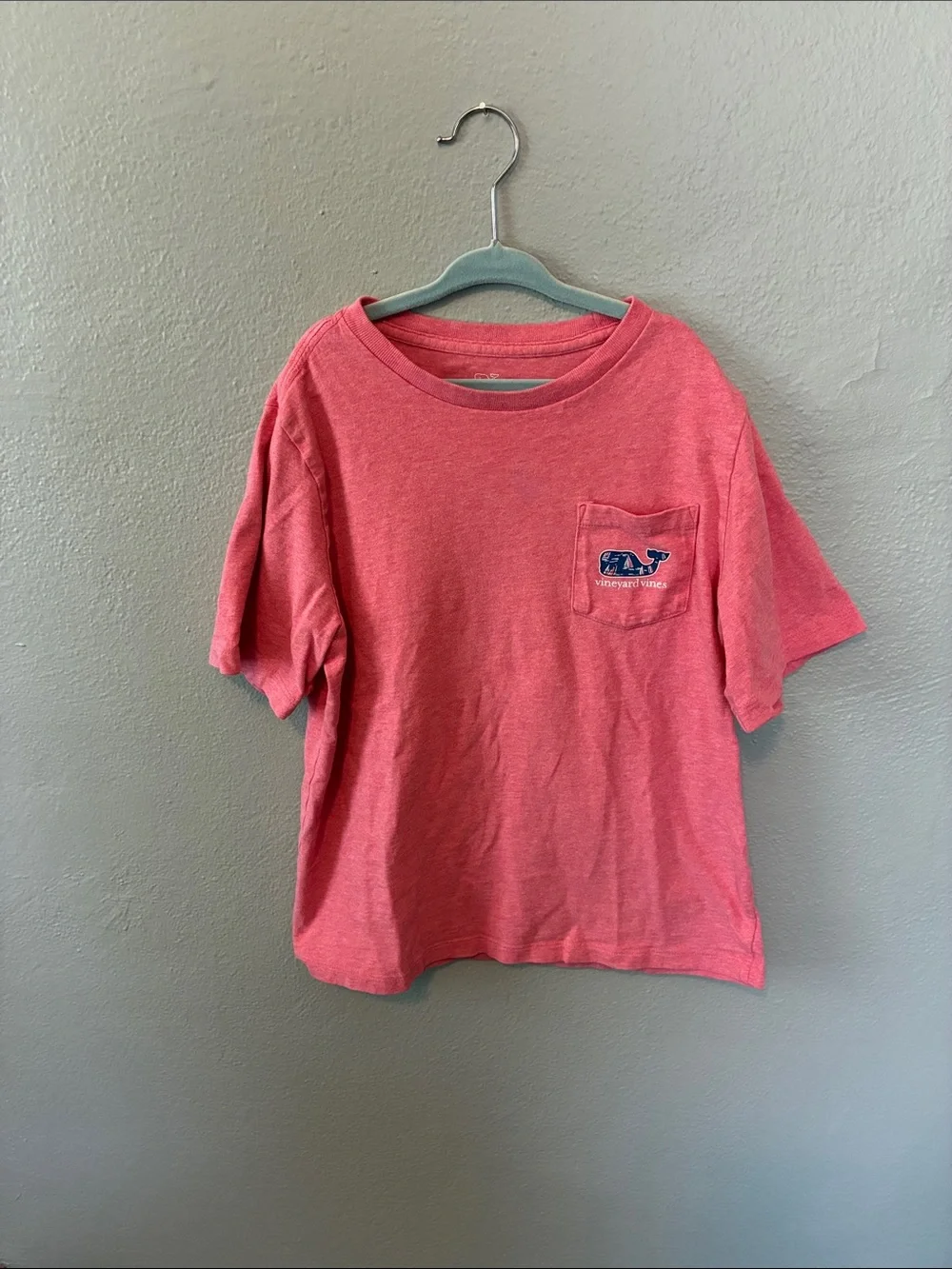 Vineyard Vines Coral Kids Short Sleeve Pocket Tee Small
